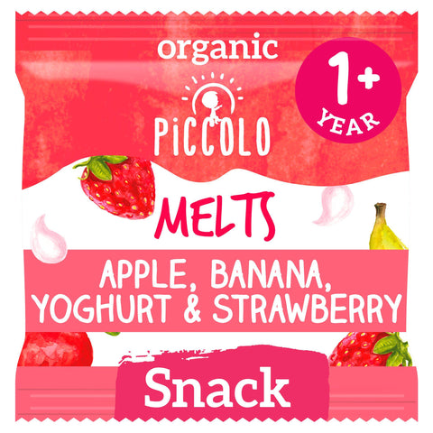 Piccolo,Mighty Melts Apple Banana Yoghurt & Strawberry 6g (Pack of 12)