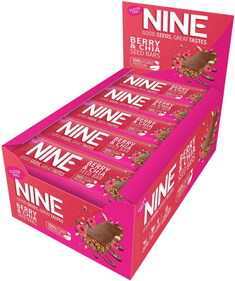 NINE   Chia & Berries seed Bar 40g (Pack of 20)