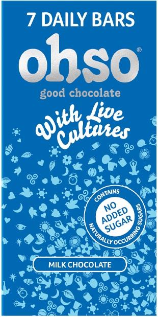 ohso No Added Sugar Milk Bar 85g (Pack of 20)