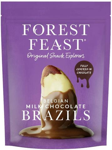 Forest Feast  Belgian Milk Chocolate Brazils  120g (Pack of 8)