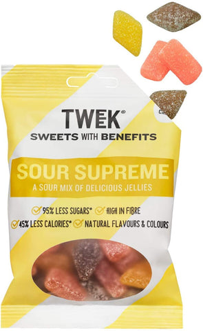 tweek sweets Sour Surpeme Mix of Sour Jellies 80g (Pack of 15)