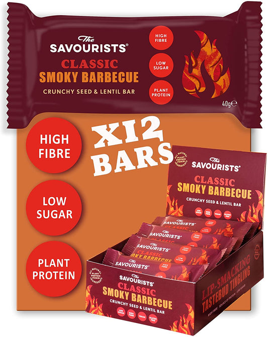 The Savourists Smokey Berbecue Savoury Bar 40g (Pack of 12)
