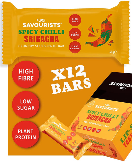 The Savourists Chilli Sriracha Savoury Bar 40g (Pack of 12)