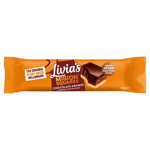 Livia's Chocolate Orange Million Squares Sharing 160g (Pack of 12)