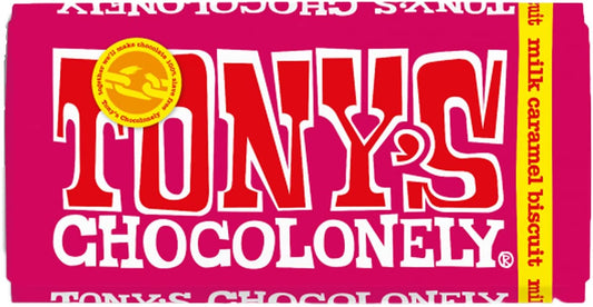 Tonys Milk Caramel Biscuit Bar 180g