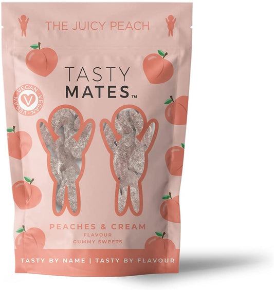 Tastymates The Juicy Peach Gourmet Gummy Sweets 138g (Pack of 12)