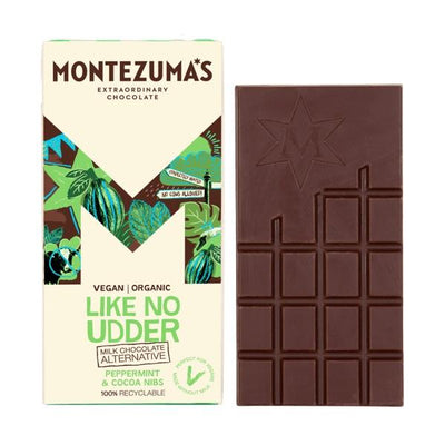 Montezumas Like No Udder with Peppermint & Cocoa Nibs 90g (Pack of 12)