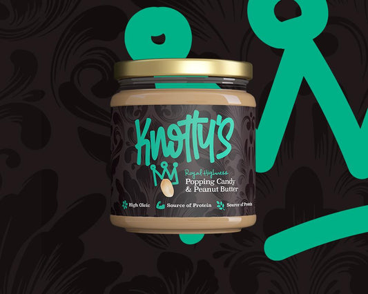 Knotty's Peanut Butter &Popping Candy 280g (Pack of 6)