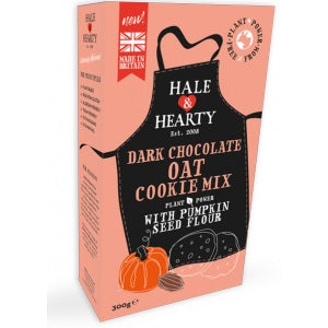 Hale and Hearty Dark Chocolate Oat Cookie Mix with pumpkin seed flour 300g (Pack of 3)