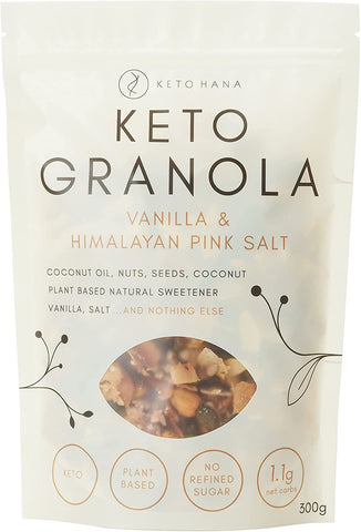 Keto Hana Vanilla & Pink Himalayan salt keto granola 300g