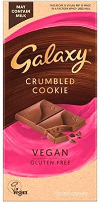 Galaxy Galaxy Vegan Crumbled Cookie Bar 100g (Pack of 10)