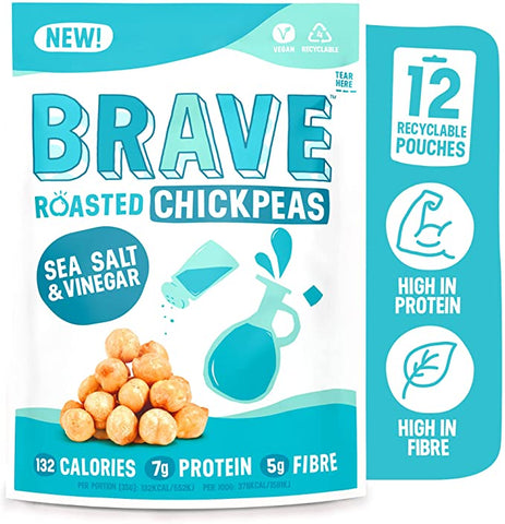 Brave Crunchy Chickpeas Salt & Vinegar Sharing Bag 115g