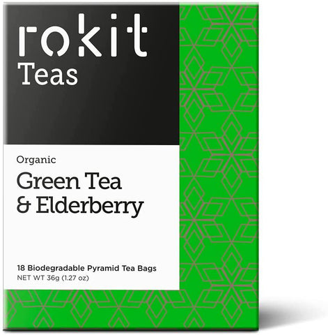Rokit Org Green Tea & Elderberry 18 Bags