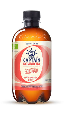 Captain Kombucha Kombucha Zero - Watermelon Mint 400ml (Pack of 12)