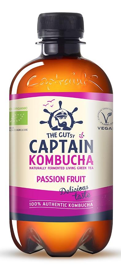 Captain Kombucha Kombucha Zero - Passionfruit 400ml (Pack of 12)