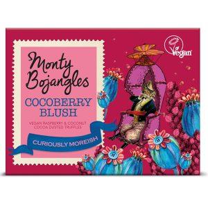 Monty Bojangles Cocoberry Blush Vegan Cocoa Dusted Truffles Cube 100g (Pack of 9)