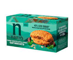 Nairns Dark Chocolate & Mint Oat Biscuits 200g (Pack of 6)