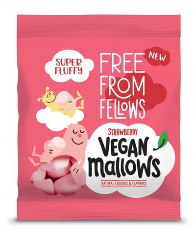 Free From Fellows Vegan Strawberry Mallows 105g (Pack of 10)