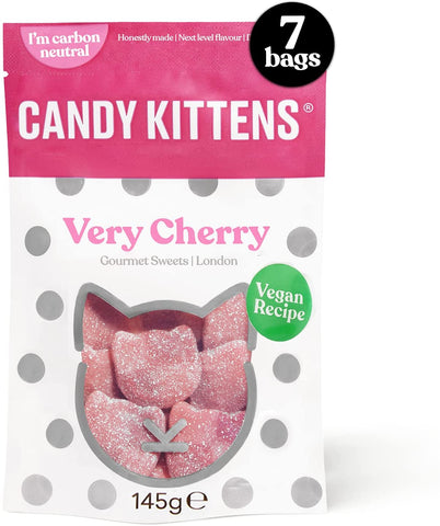 Candy Kittens Very Cherry Gourmet Sweets 145g (Pack of 7)