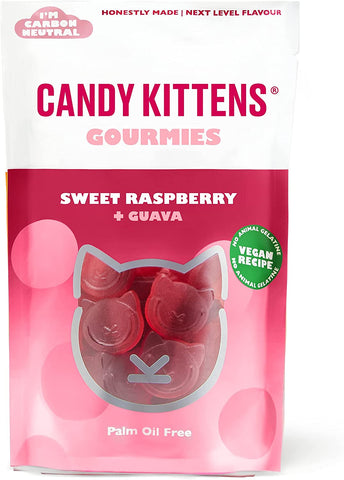 Candy Kittens Sweet Raspberry & Guava Gourmet Sweets 145g (Pack of 7)