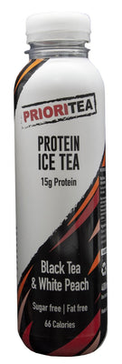 prioritea Protein Ice Tea - Black Tea With Peach 400ml (Pack of 6)