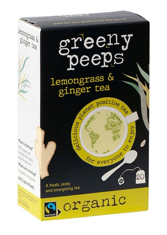 Greenypeeps Lemongrass And Ginger Tea 20 Bags (Pack of 6)