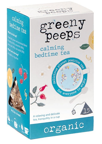 Greenypeeps Calming Bedtime Pyramid Tea 15 Bags (Pack of 4)