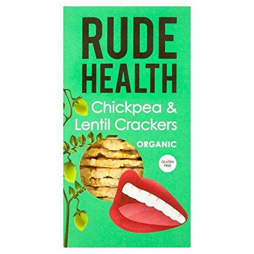 Rude Health Chickpea and Lentil Crackers 120g (Pack of 8)