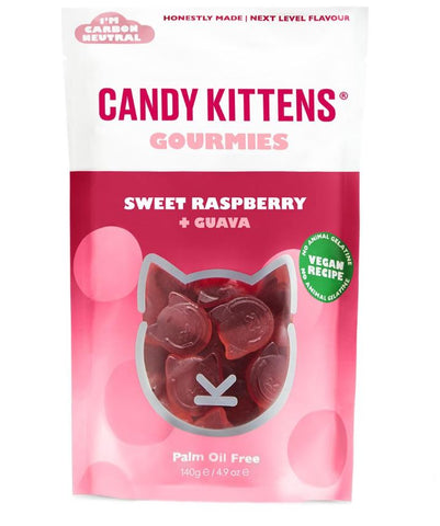 Candy Kitten Sweet Raspberry & Guava Gourmet Sweets 140g (Pack of 7)