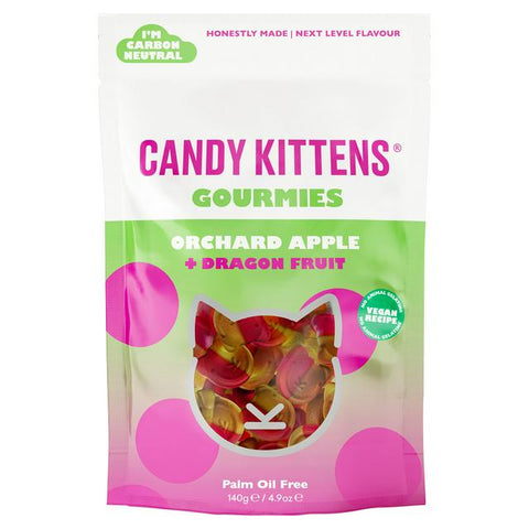 Candy Kitten Orchard Apple & Dragon Fruit Gourmet Sweets 140g (Pack of 7)