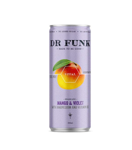 Dr funk Sparkling Mango & Violet With Magnesium & Vit D3 330ml (Pack of 6)