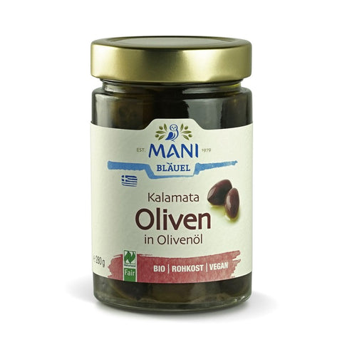 Mani Organic NL Fair Kalamata Olives in Olive Oil 280g