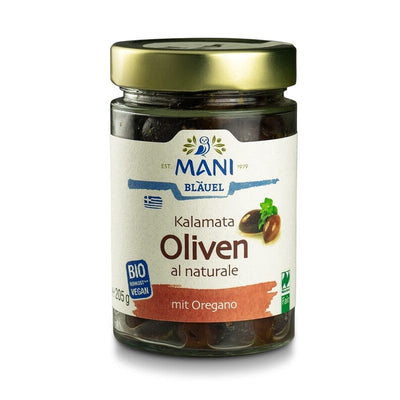 Mani Organic NL Fair Kalamata Olives al Naturale 205g