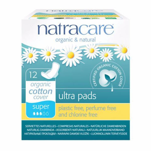 Natracare Natural Ultra Pads Super With Wings 12s