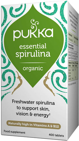 Pukka Spirulina Tablets - Organic Bio Nutrients - 400 Tablets