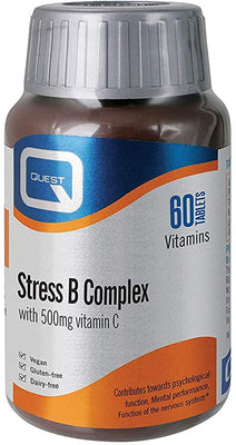 Quest Stress B Complex with 500mg Vitamin C 60 Tablets