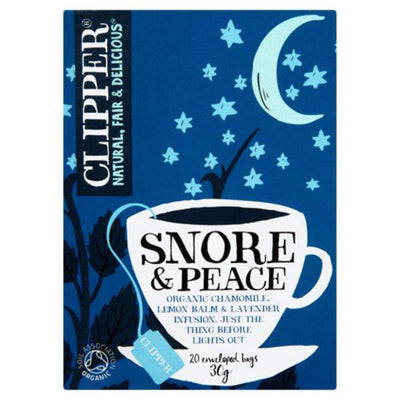 Clipper Snore & Peace - Lemon Balm & Lavender 20 Bags (Pack of 6)