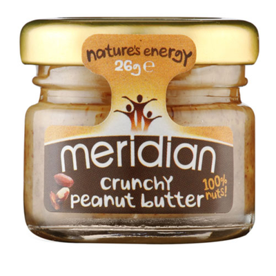 Meridian Peanut Butter - Crunchy 100% Nuts 26g (Pack of 45)