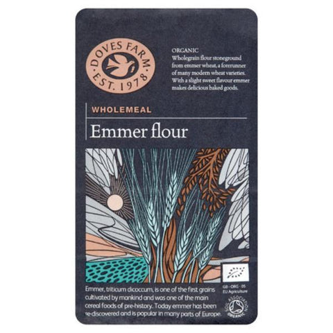 Doves Farm Wholemeal Stoneground Emmer Flour 1Kg (Pack of 5)