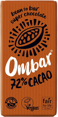 Ombar Dark 72% Chocolate Bar 35g (Pack of 10)