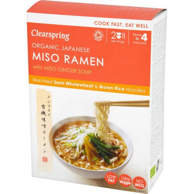 Clearspring Organic Japanese Miso Ramen Noodles with Miso Ginger Soup 170g