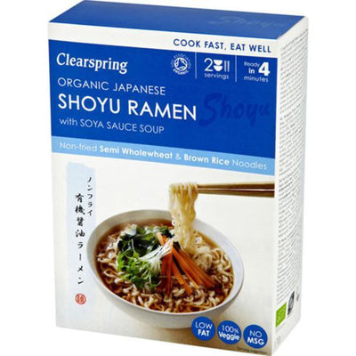 Clearspring Organic Japanese Shoyu Ramen Noodles with Soya Sauce Soup 170g