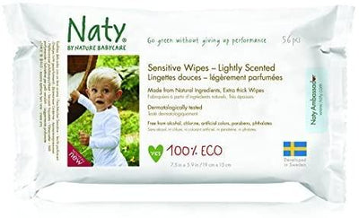 Naty by Nature Babycare Wipes - Lightly Scented Sensitive 390g
