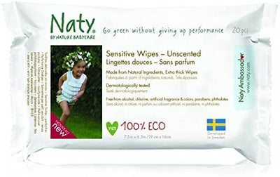 Naty by Nature Babycare Sensitive Travel Wipes 170g