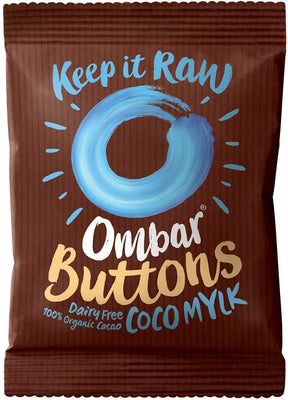Ombar Coco Mylk Dairy Free Chocolate Buttons 25g (Pack of 15)