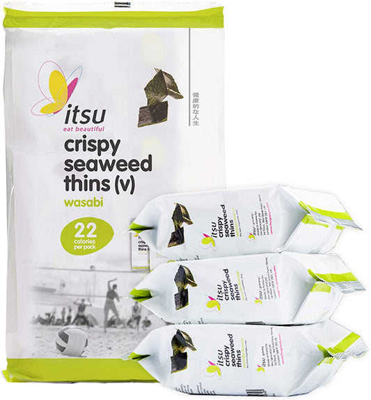 Itsu Wasabi Crispy Seaweed Thins 5g (Pack of 18)