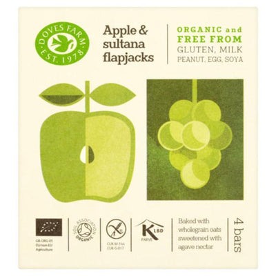 Doves Farm Free Apple & Sultana Flapjack (4x35g)
