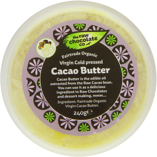 The Raw Chocolate Company Organic Virgin Cold Pressed Cacao Butter 240g