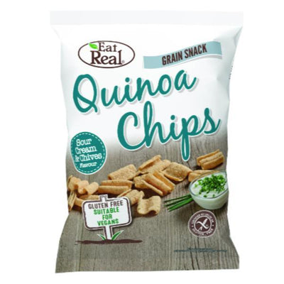 Eat Real Quinoa Cream & Chive Chips 30g (Pack of 12)