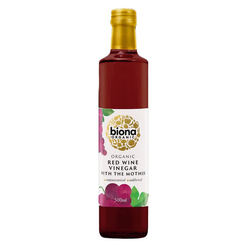 Biona Red Wine Vinegar Organic 500ml (Pack of 6)